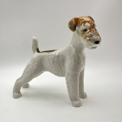 Статуэтка "Фокс-терьер", фарфор, роспись, Ленинградский фарфоровый завод (ЛФЗ), СССР, 1970-1991 гг.
