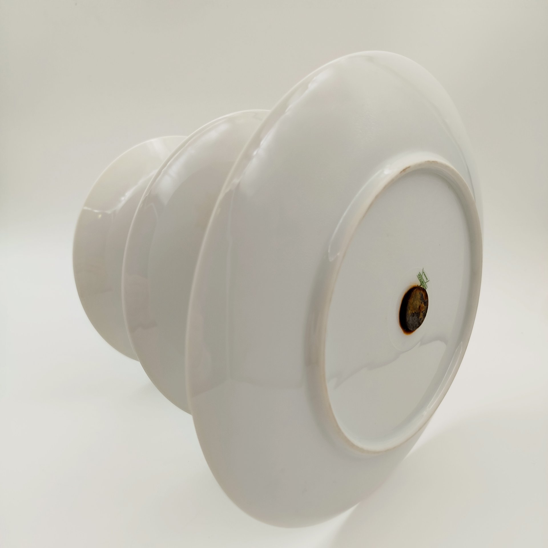 Фруктовница трехуровневая с цветочным декором, фарфор, деколь, металл, Mitterteich Bavaria, Бавария, 1960-1980 гг.