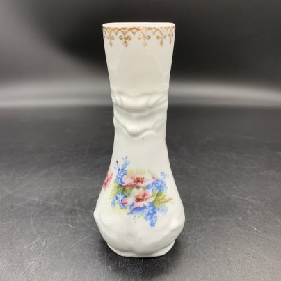 Подсвечник с цветочным декором, фарфор, деколь, золочение