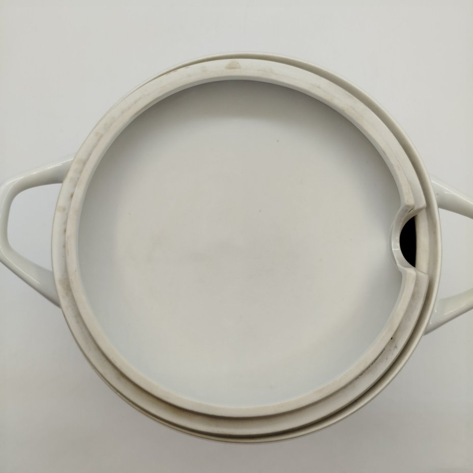 Супница с растительным декором, фарфор, золочение, деколь, Concordia Lesov, Чехословакия, 1970-1991 гг.