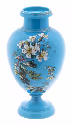 Ваза с изображением букета цветов, стекло, эмаль, Российская Империя, 1900-1917 гг.