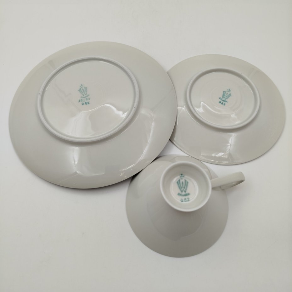 Чайное трио с абстрактным орнаментом, Winterling factories distributing company, фарфор, золочение, Германия, 1960-1970 гг.