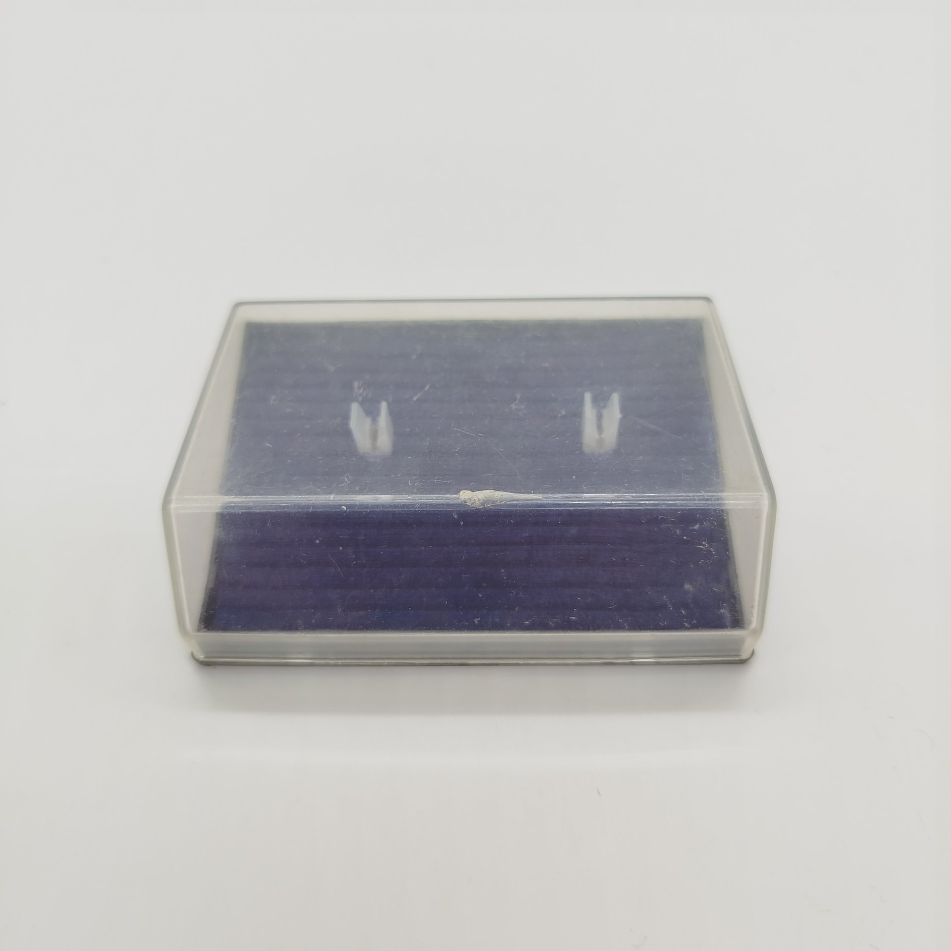 Запонки в оригинальном футляре, металл, пластик, ткань, СССР, 1980-1990 гг.