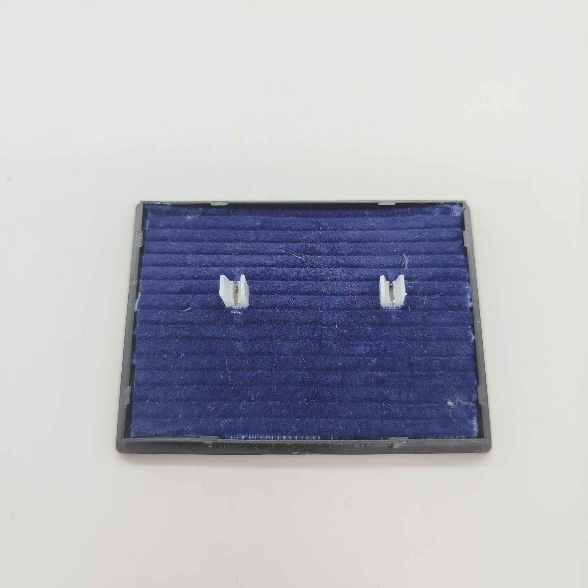 Запонки в оригинальном футляре, металл, пластик, ткань, СССР, 1980-1990 гг.