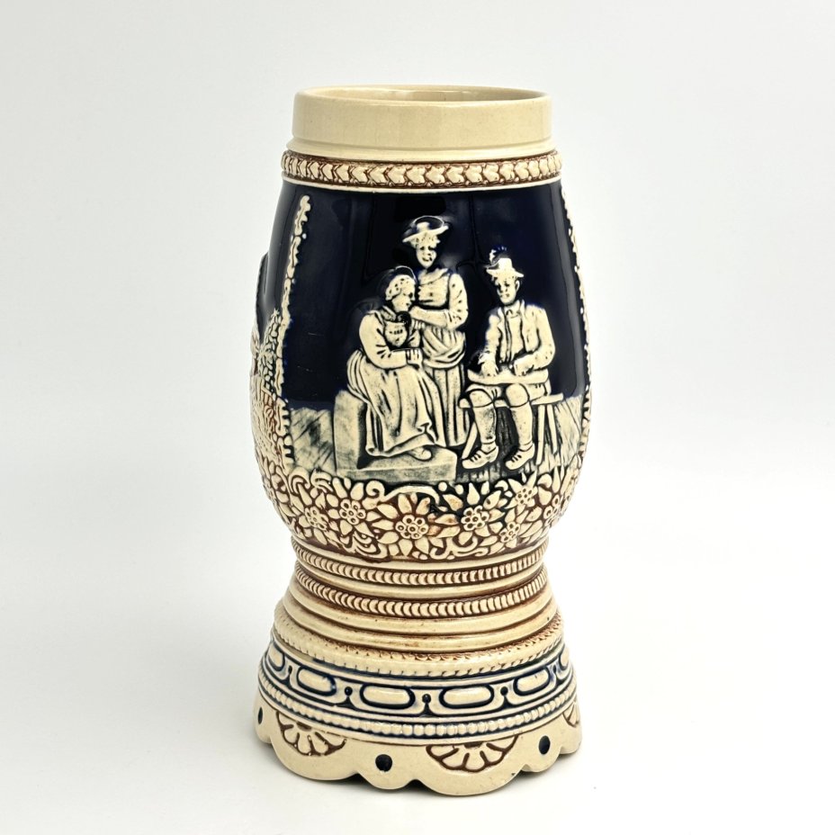 Кружка пивная, декорированная изображением музыкальной сцены, керамика, глазурь, Marzi & Remy, Marzi & Remy