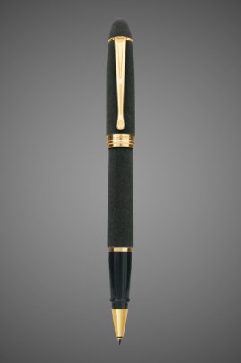 Ручка-роллер Aurora Ipsilon Velvet Black GT, в подарочной коробке, Лаки и смолы: лак, позолота, позолота