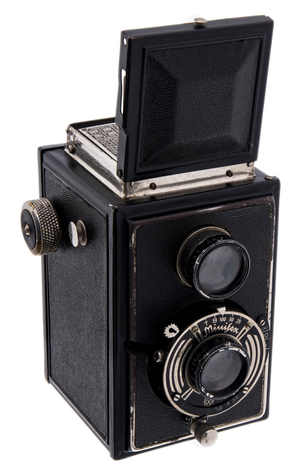 Подборка из 3 пленочных фотоаппаратов "Kodak Retina II", "Dollina Certo Dresden", "Minifex", сплав металла, кожа, Германия, 1930-1950 гг.