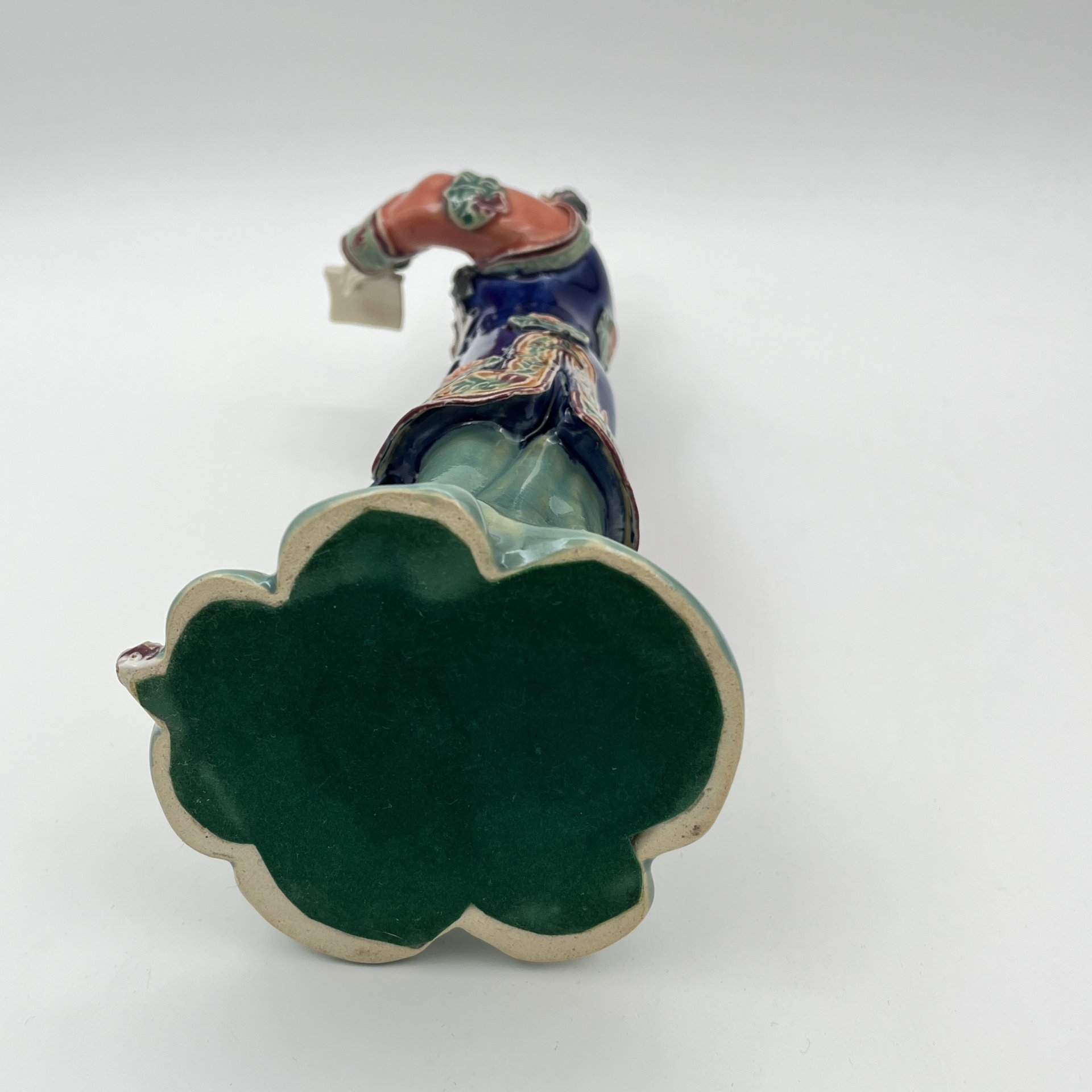 Статуэтка "Китайская девушка с запиской", Shiwan Wucai, керамика, глазурь, роспись, Китай, 1980-2000 гг.