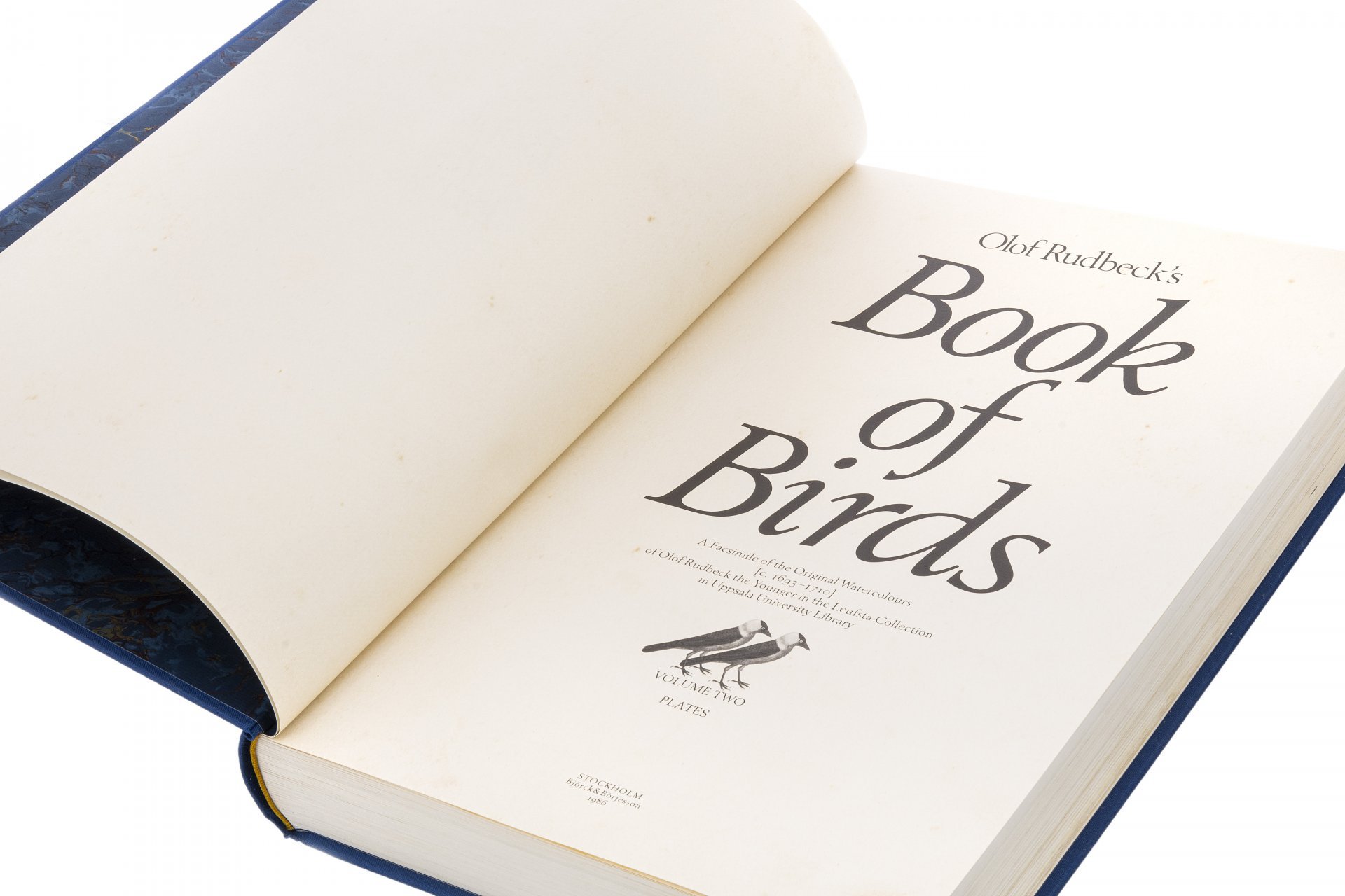 Книга "RUDBECK'S BOOK OF BIRDS", подарочное издание в футляре, тираж 500 экз., издательство "Björck & Börjesson", Швеция, 1986 г., Björck & Börjesson