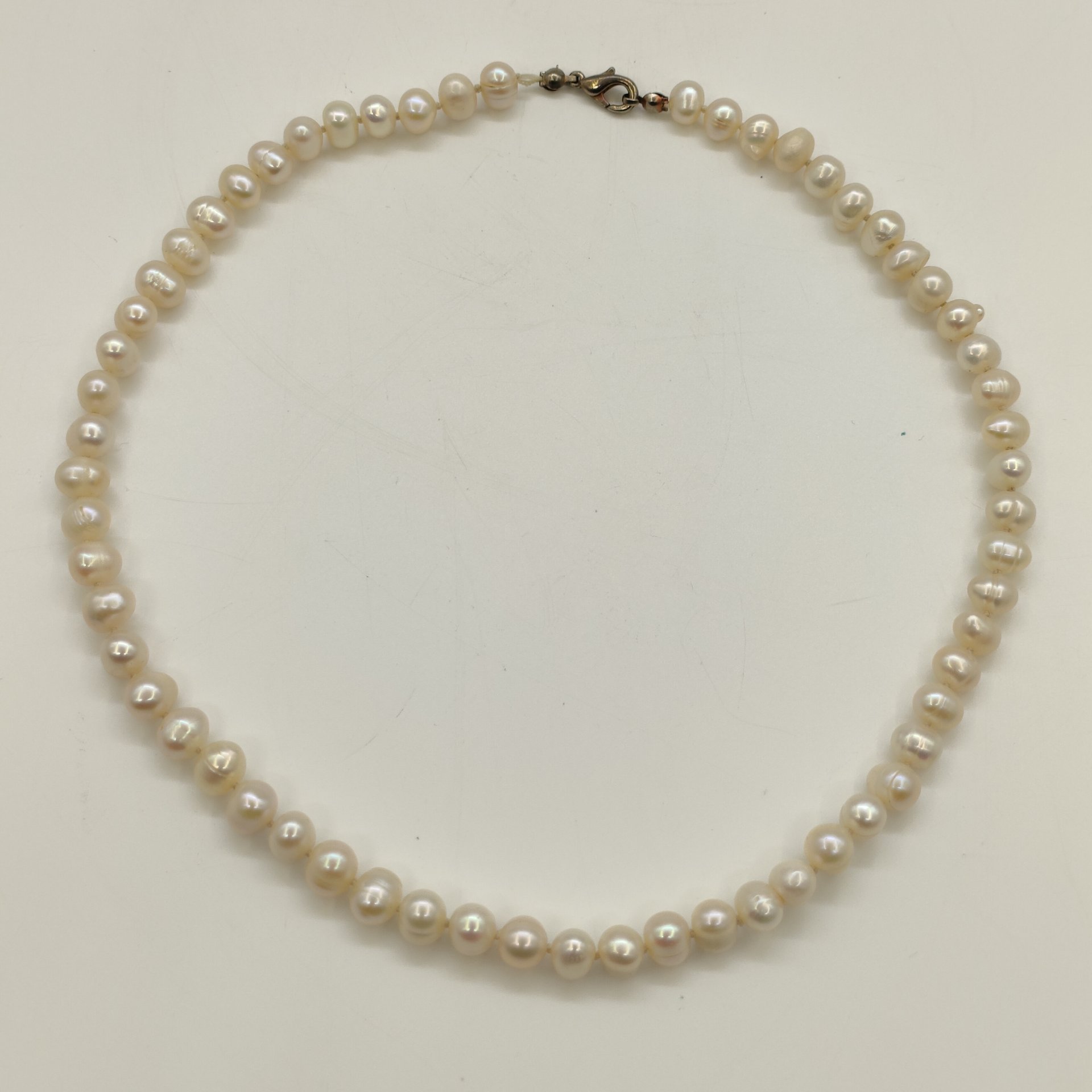 Бусы с бусинами вытянутой формы, металл, культивированный жемчуг, Азия, 2000-2020 гг.