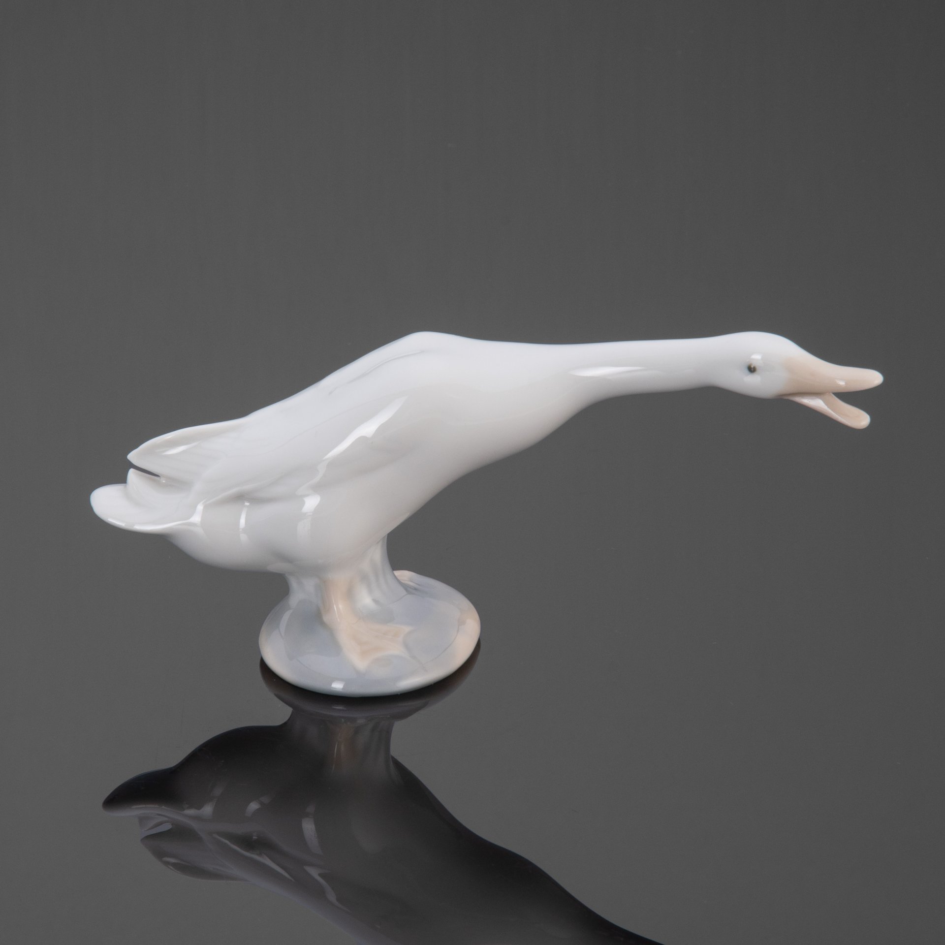 Статуэтка "Гусь, вытянувший шею", фарфор, роспись, Lladro, Испания, 1977-1984 гг., Lladro