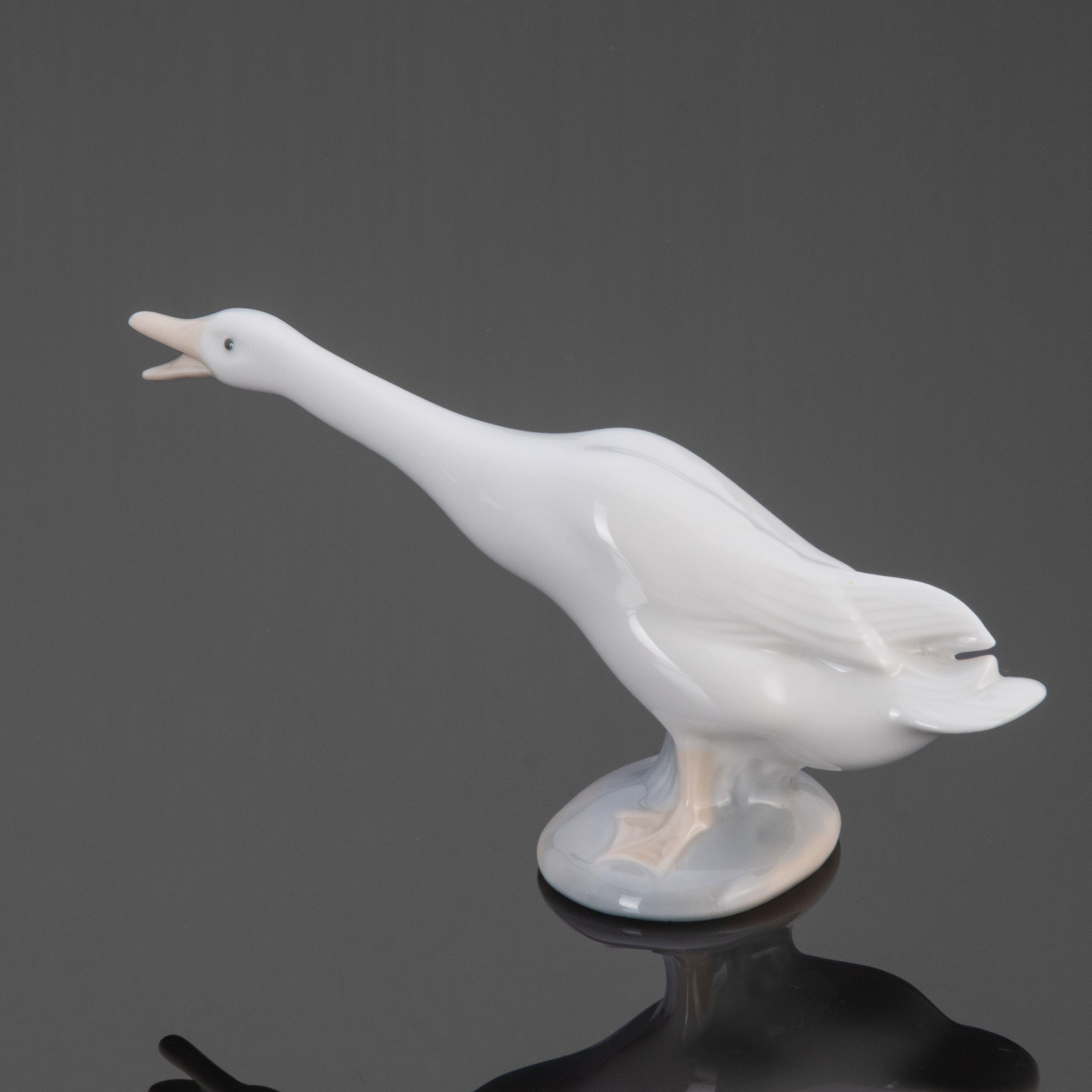 Статуэтка "Гусь, вытянувший шею", фарфор, роспись, Lladro, Испания, 1977-1984 гг., Lladro