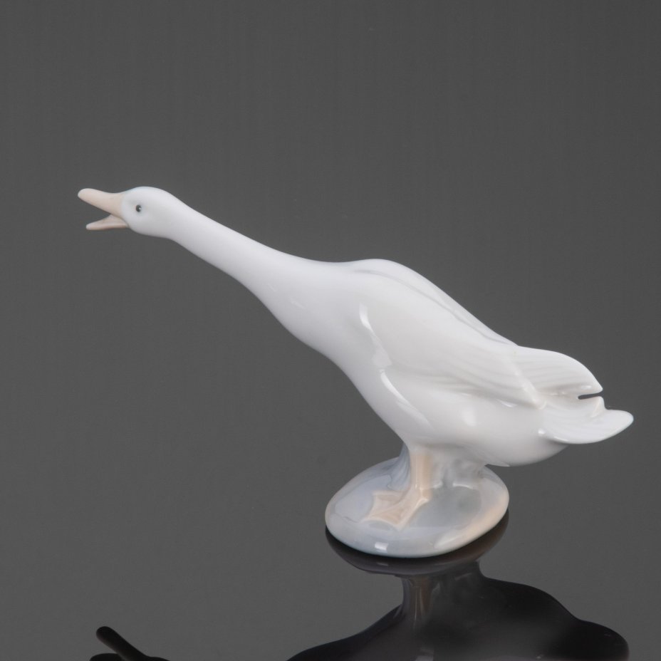 Статуэтка "Гусь, вытянувший шею", фарфор, роспись, Lladro, Испания, 1977-1984 гг., Lladro
