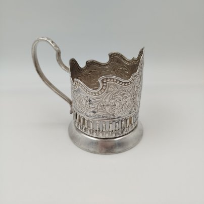 Подстаканник "Советский космос", мНЦ (медь-никель-цинк), Кольчугинский завод цветных металлов, СССР, 1970-1980 гг.