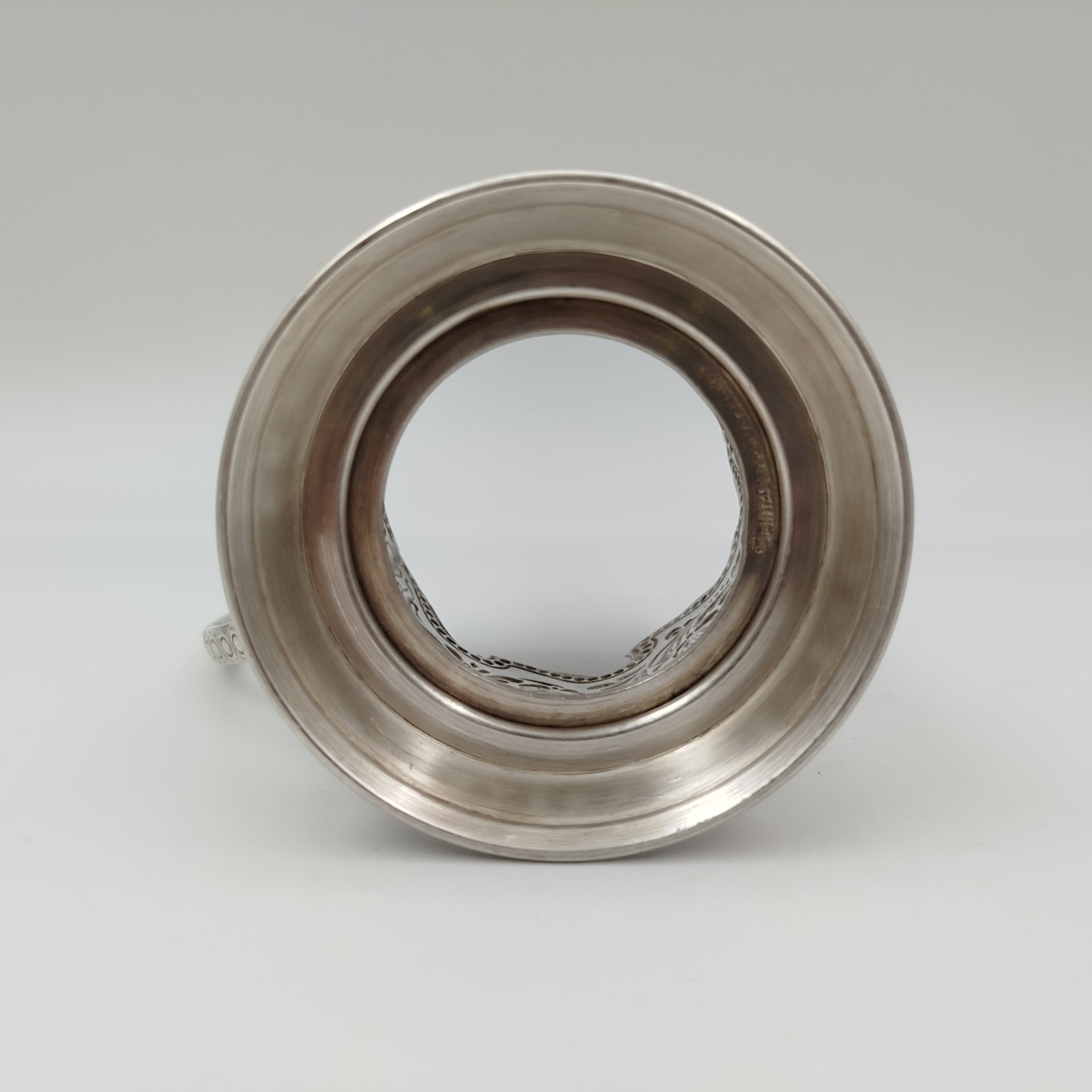 Подстаканник "Советский космос", мНЦ (медь-никель-цинк), Кольчугинский завод цветных металлов, СССР, 1970-1980 гг.