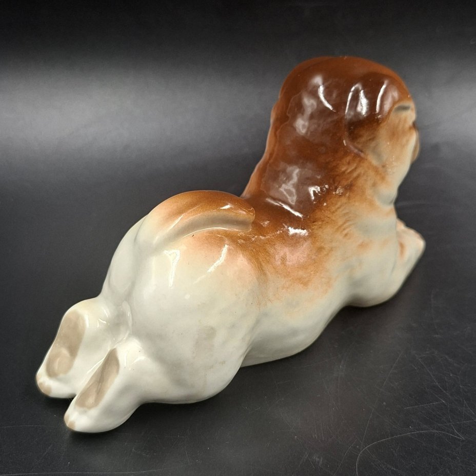 Статуэтка "Чау-чау", скульптор П.П. Веселов, фарфор, аэрография, Ленинградский фарфоровый завод (ЛФЗ), СССР, 1970-1990 гг.