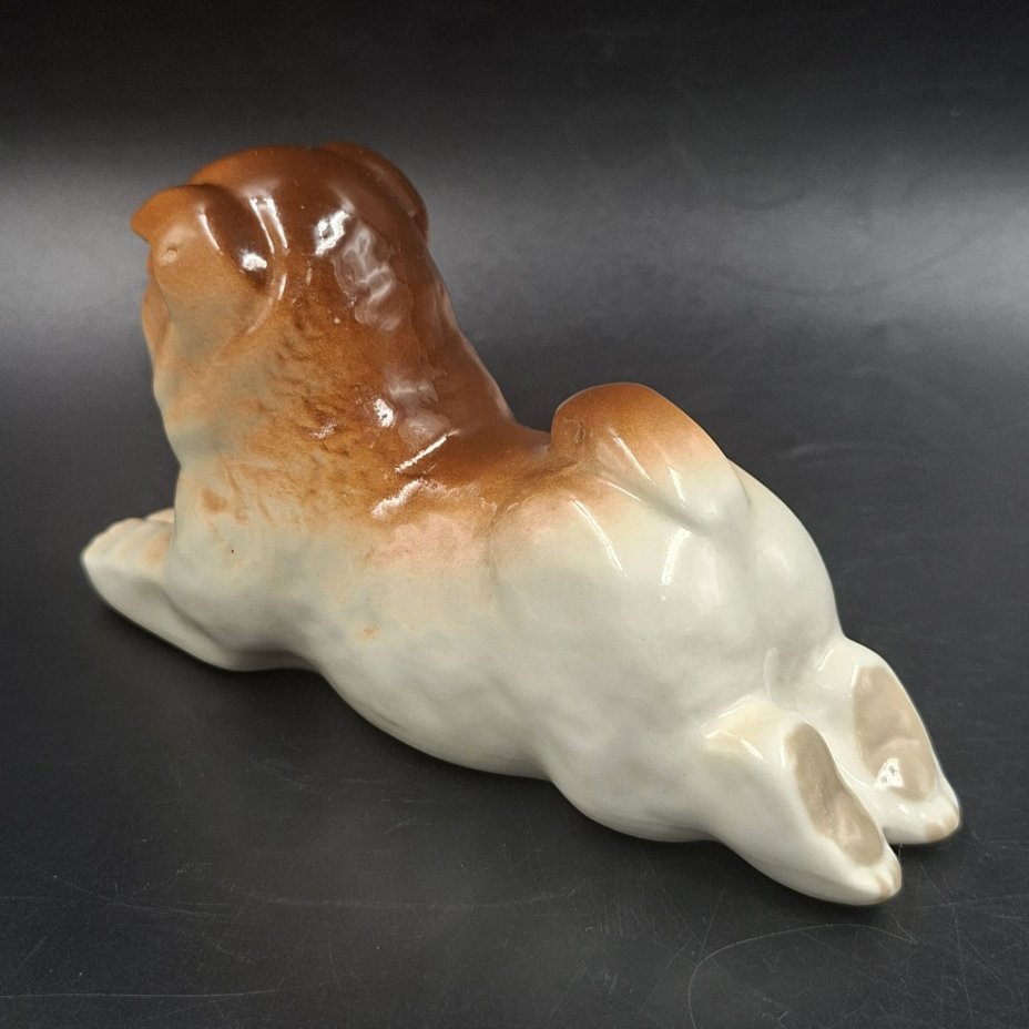 Статуэтка "Чау-чау", скульптор П.П. Веселов, фарфор, аэрография, Ленинградский фарфоровый завод (ЛФЗ), СССР, 1970-1990 гг.