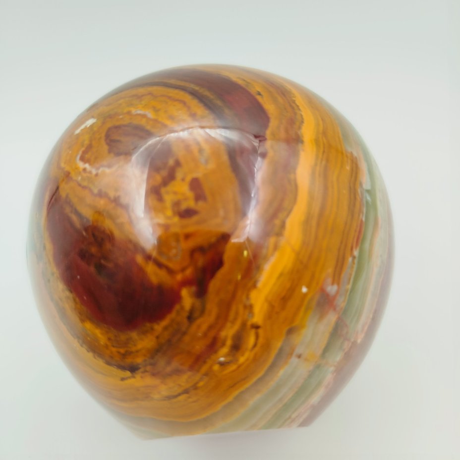 Часы настольные в форме яблока, оникс, металл