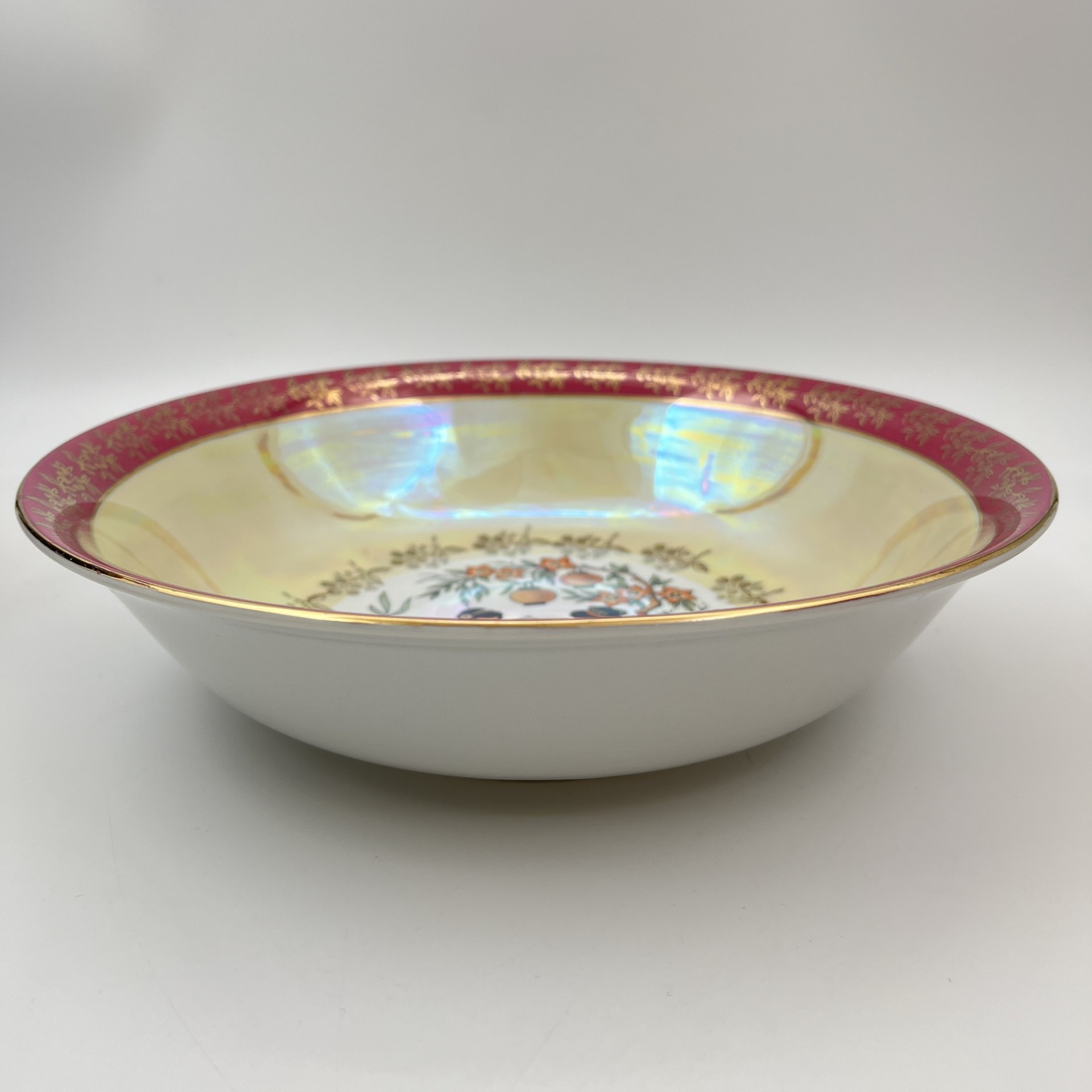 Салатник из сервиза "Гейша", фарфор, люстр, деколь, золочение, Spezial Eisenberg Porzellan (SEP), ГДР, 1960-1980 гг.