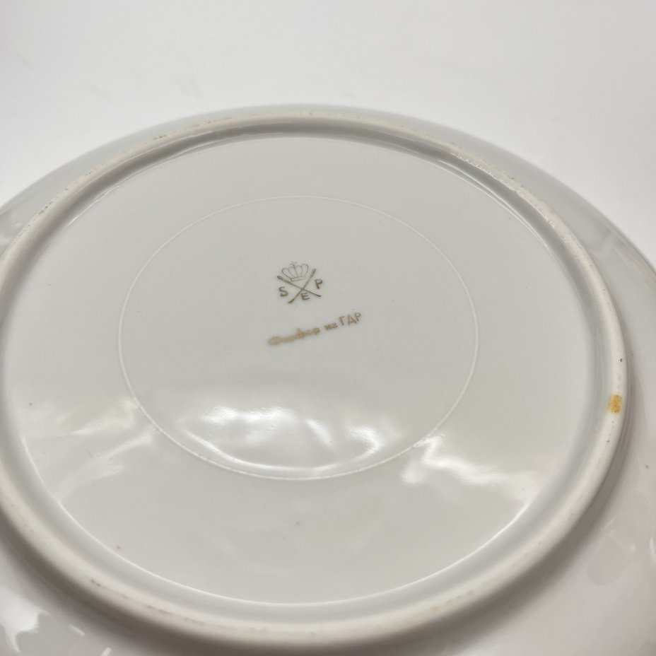 Салатник из сервиза "Гейша", фарфор, люстр, деколь, золочение, Spezial Eisenberg Porzellan (SEP), ГДР, 1960-1980 гг.