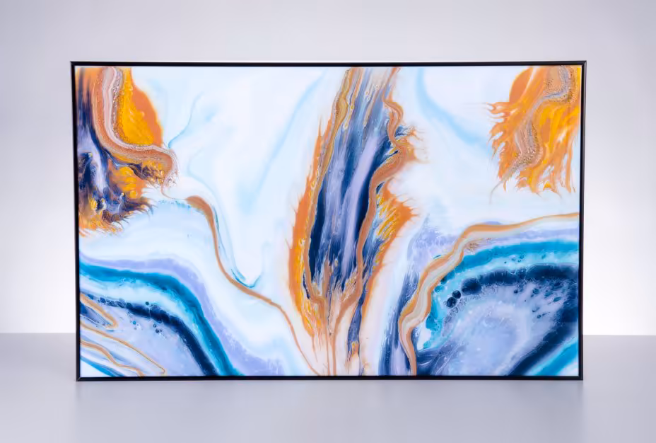 Панно настенное "Весенняя фантазия",  авторская ручная работа в технике Resin Art, глянцевое 3D покрытие, Россия, 2021 г.