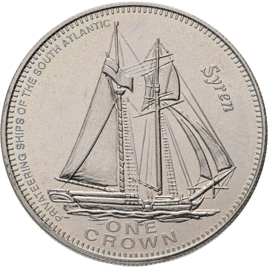 Тристан-да-Кунья, 1 крона (crown) 2006 Корабли-приватиры Южной Атлантики - "Tybalt"
