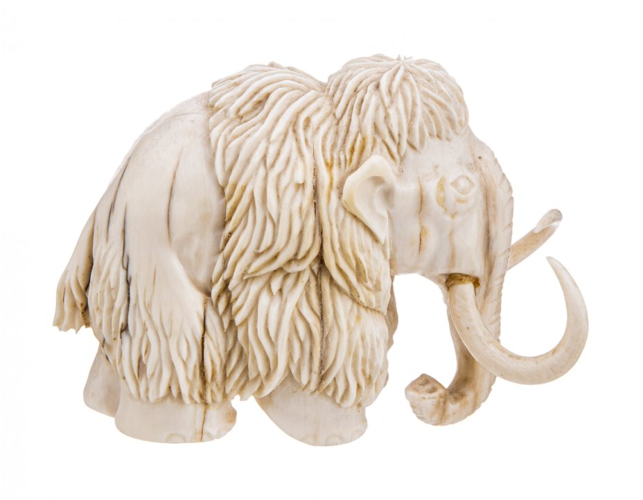 Статуэтка "Мамонт", кость, резьба, СССР, 1970-1990 гг.
