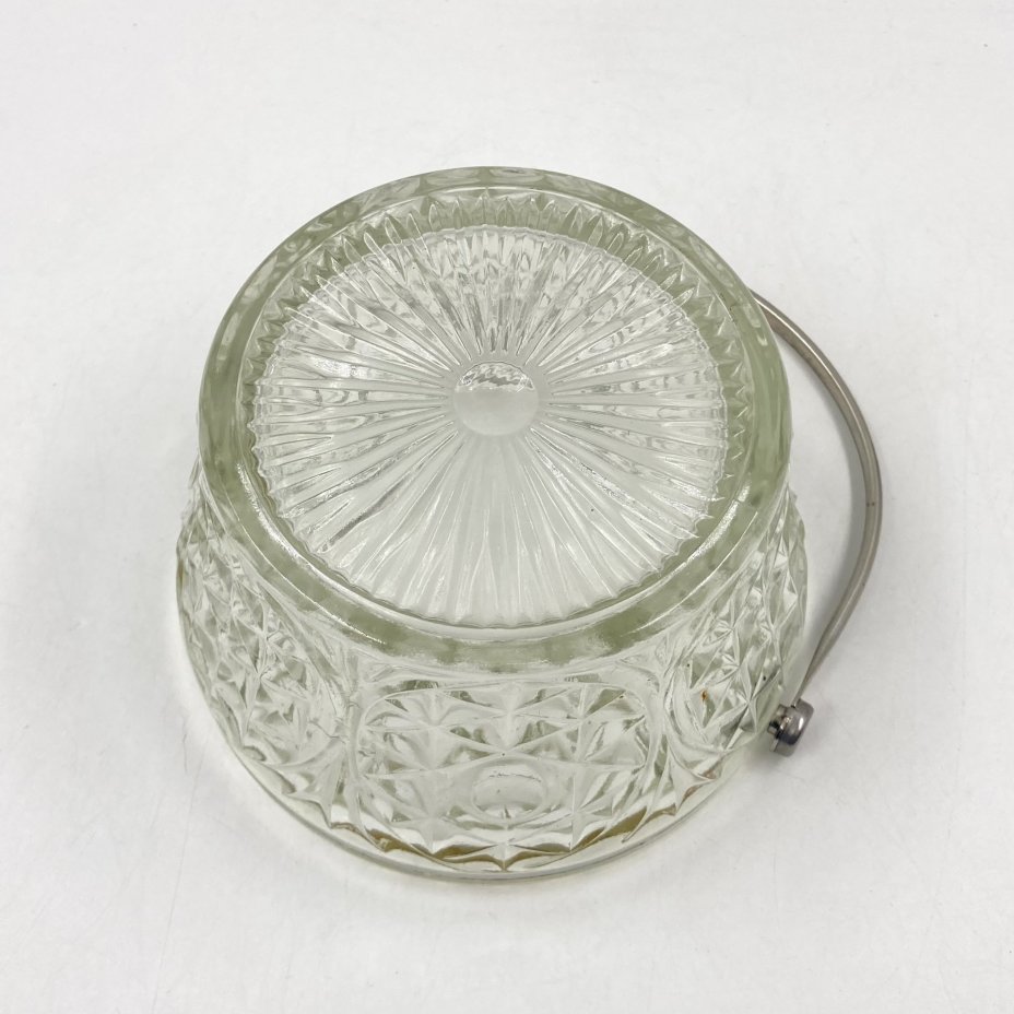 Сахарница-ведерко с ручкой, стекло, металл, СССР, 1970-1990 гг.