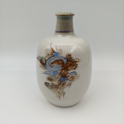 Ваза миниатюрная с изображением цветов, автор Петерис Лаксис (Pēteris Laksis), керамика, роспись, Латвия, 1970-1990 гг.