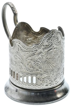 Подстаканник "Пальма", мельхиор, Кольчугинский металлургический завод, СССР, 1980-1990 гг.