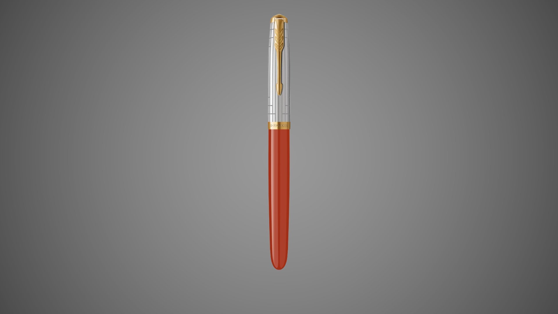 Перьевая ручка Parker 51 Premium Red GT, перо:M/F чернила:Black,Blue, в подарочной упаковке., Металлы: нержавеющая сталь, Позолота 23 Ct, смола