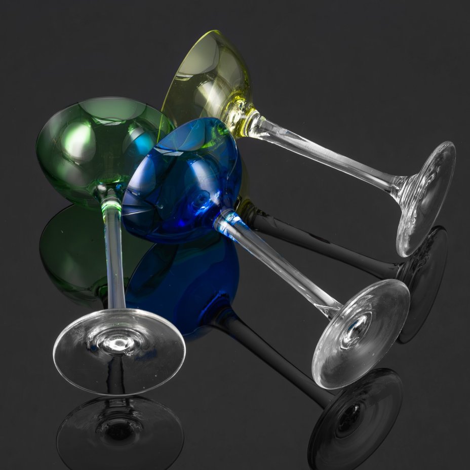 Набор из 3 рюмок на высокой ножке