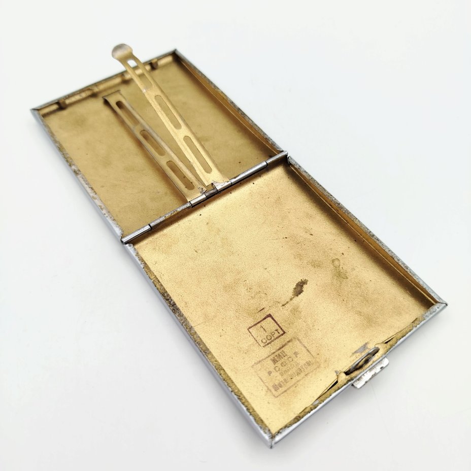 Портсигар "ВСХВ", металл, СССР, 1950-1960 гг.
