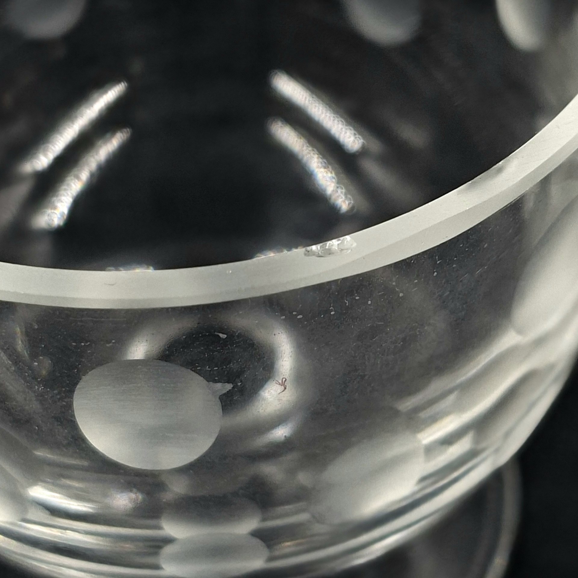 Набор из пяти рюмок с декором в виде ямок, стекло, СССР, 1970-1990 гг.