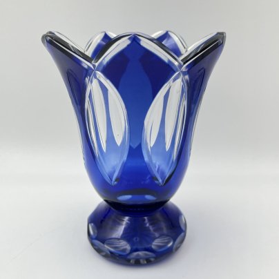 Ваза "Тюльпан" кобальтового оттенка