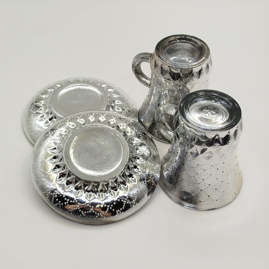 Набор 2-х кофейных пар с рельефным декором