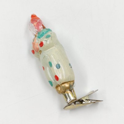 Игрушка ёлочная "Мальчик с дудочкой", стекло, роспись, металл, СССР, 1950-1970 гг.