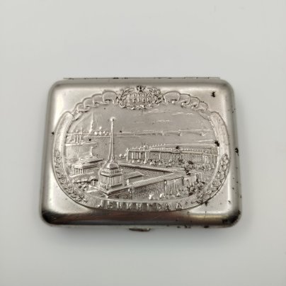 Портсигар "Город-герой Ленинград", металл, СССР, 1960-1990 гг.