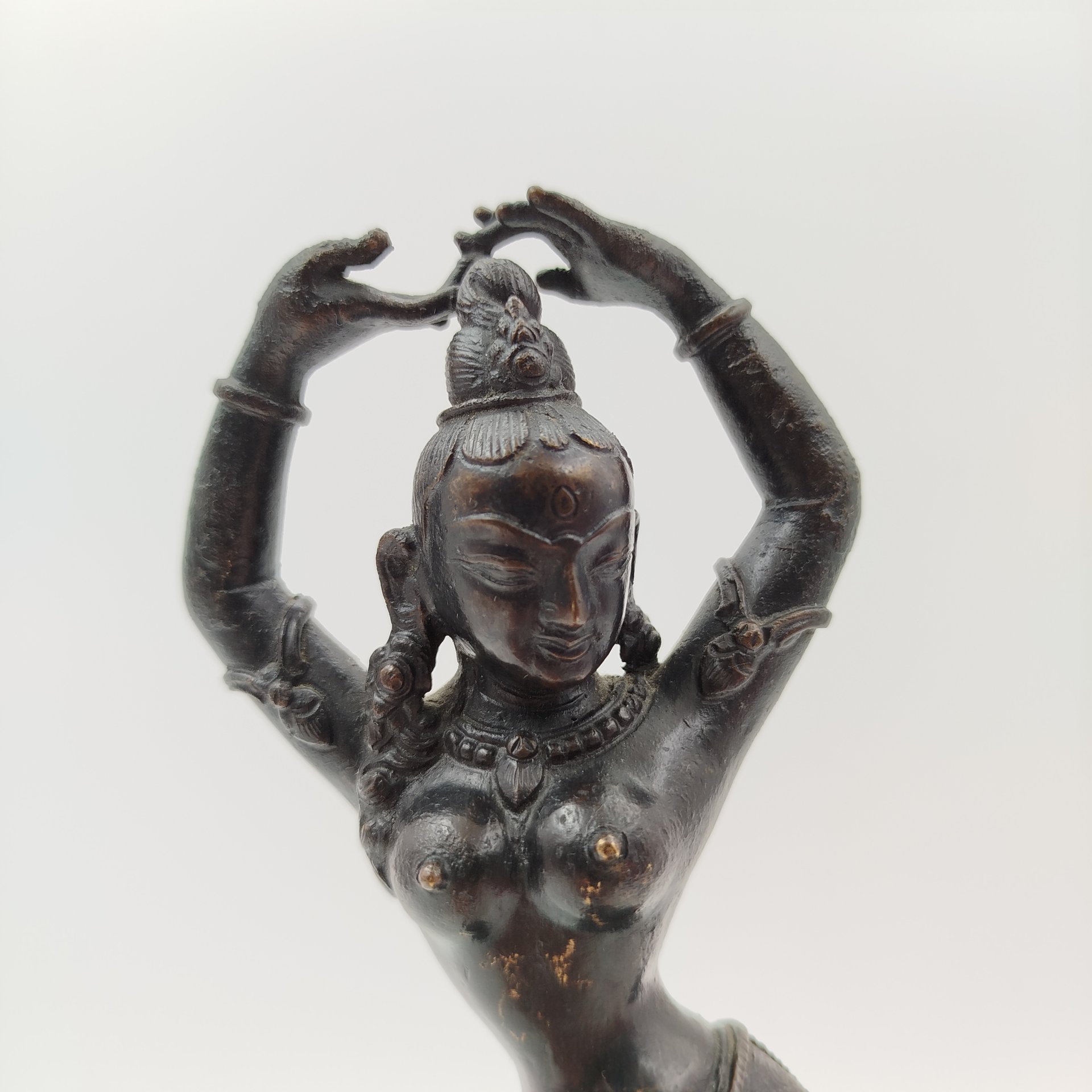 Статуэтка "Парвати" (богиня в индуизме, супруга бога Шивы), бронза, литье, Индия, 1970-2000 гг.