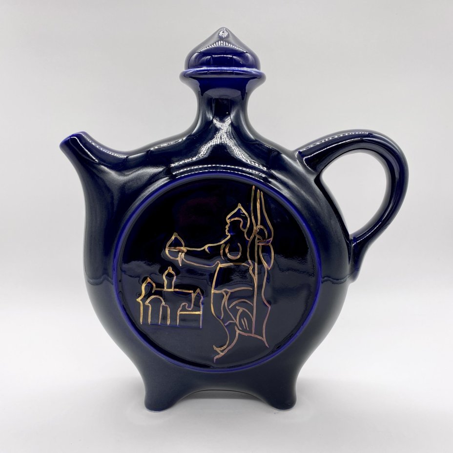 Чайник  "Казачий хутор", фарфор, крытье, золочение, СССР, 1970-1980 гг.