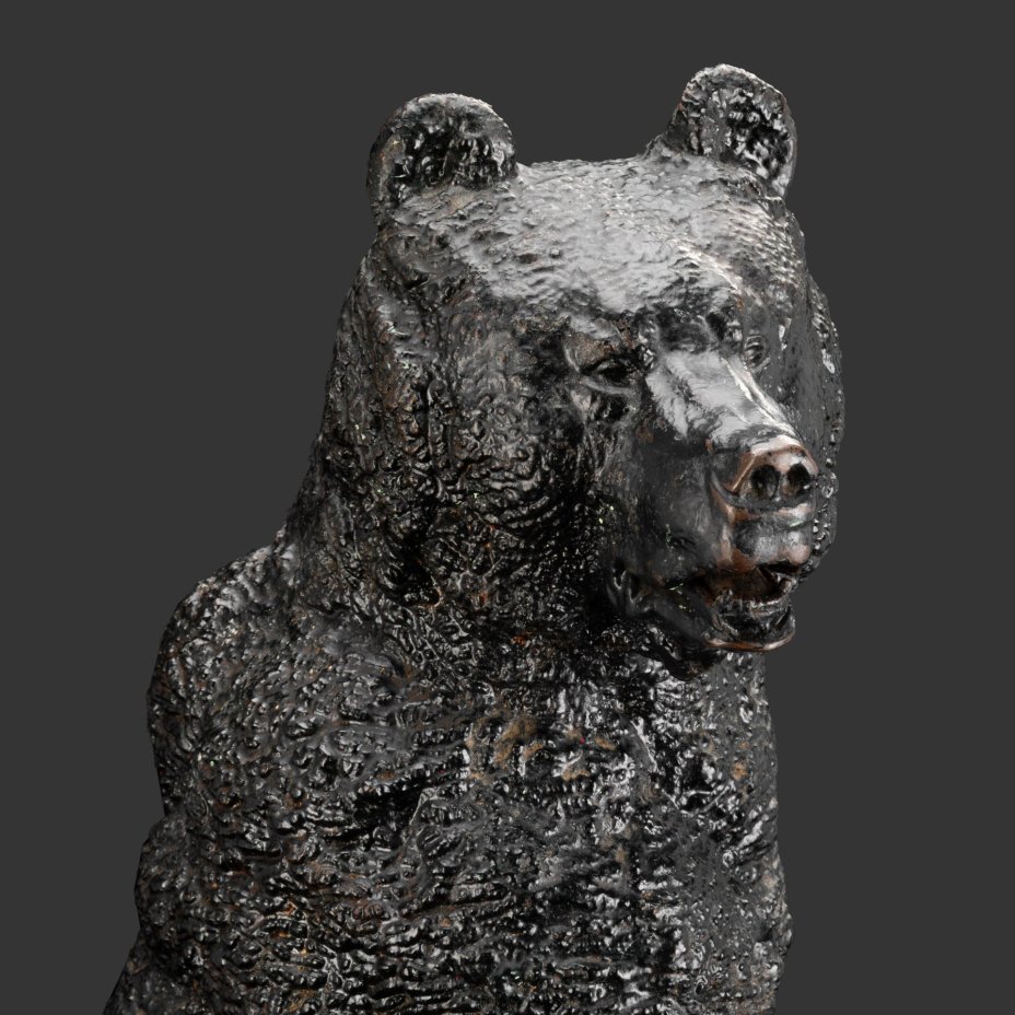 Скульптура "Медведь на задних лапах" (Лисинский медведь у пня), по модели 1865 года, Н.И. Либериха