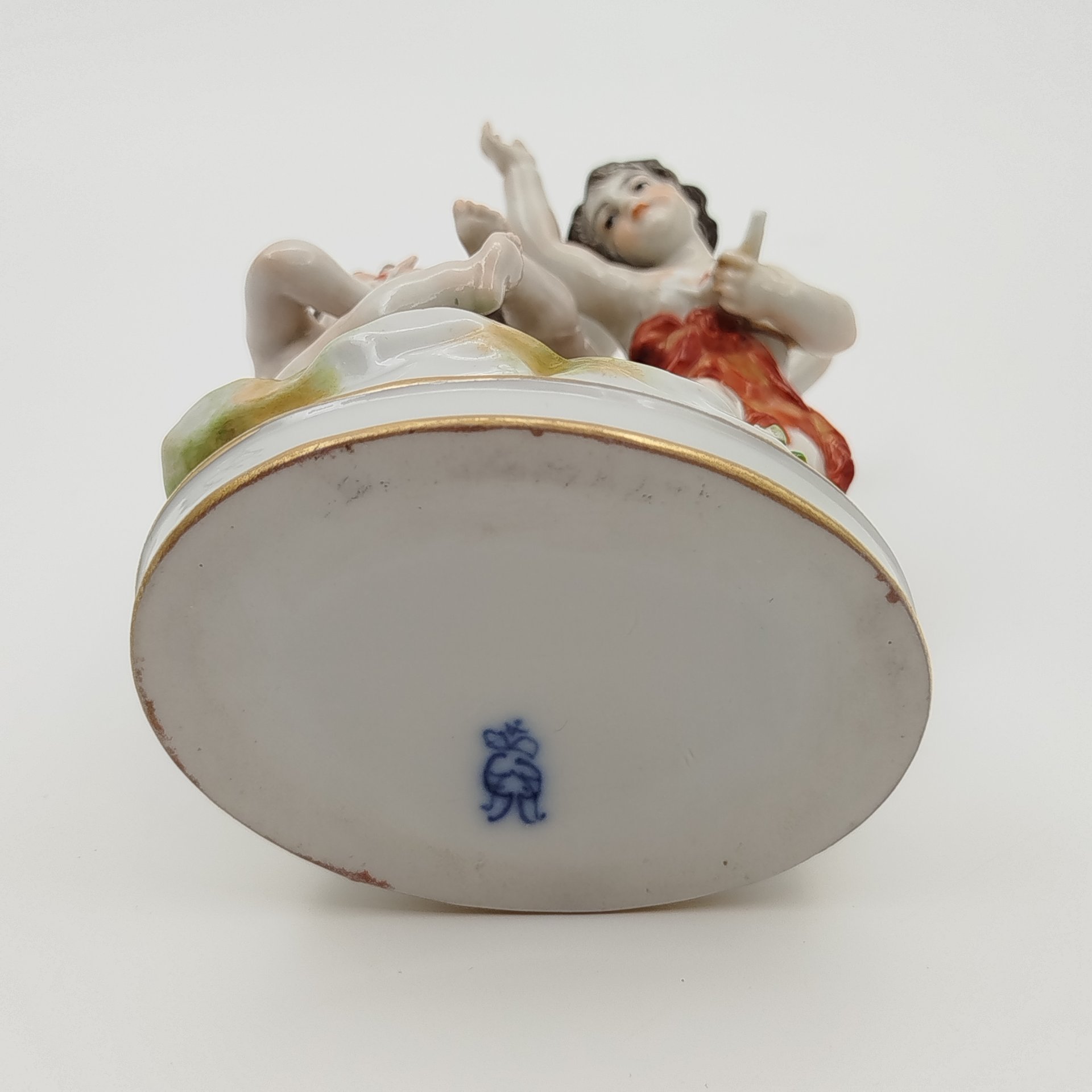 Статуэтка "Музыкальное трио", фарфор, роспись, золочение, Aelteste Volkstedt, Германия, 1945-1958 гг.