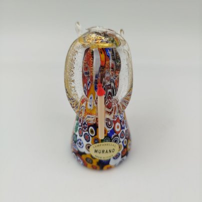 Статуэтка "Ангел со свечой", стекло, техника "millefiori" (миллефиори), сусальное золото, Murano, Италия, 1990-2020 гг.