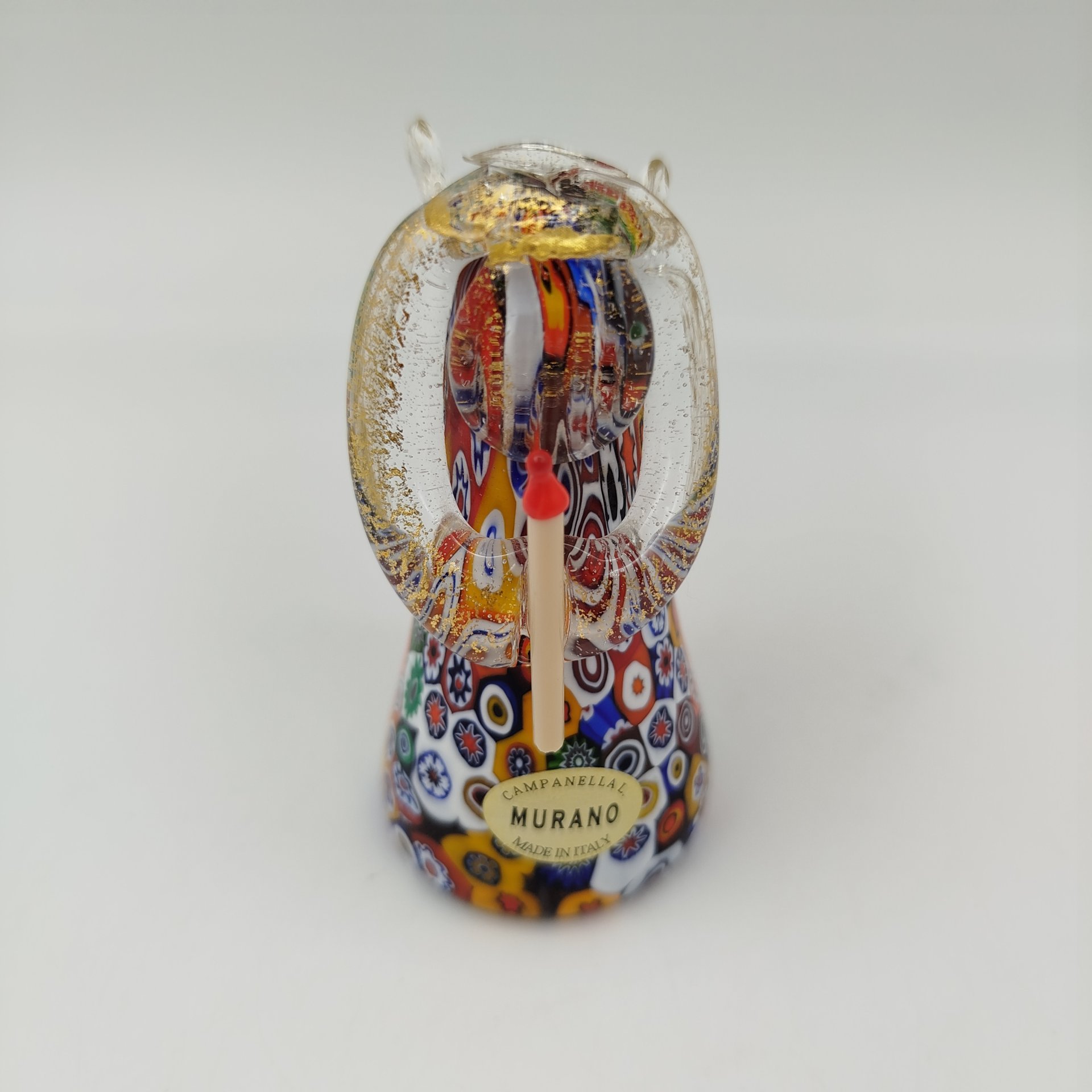 Статуэтка "Ангел со свечой", стекло, техника "millefiori" (миллефиори), сусальное золото, Murano, Италия, 1990-2020 гг.