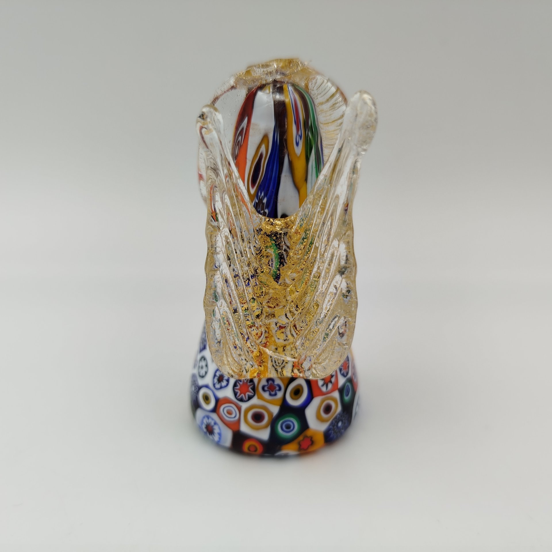 Статуэтка "Ангел со свечой", стекло, техника "millefiori" (миллефиори), сусальное золото, Murano, Италия, 1990-2020 гг.