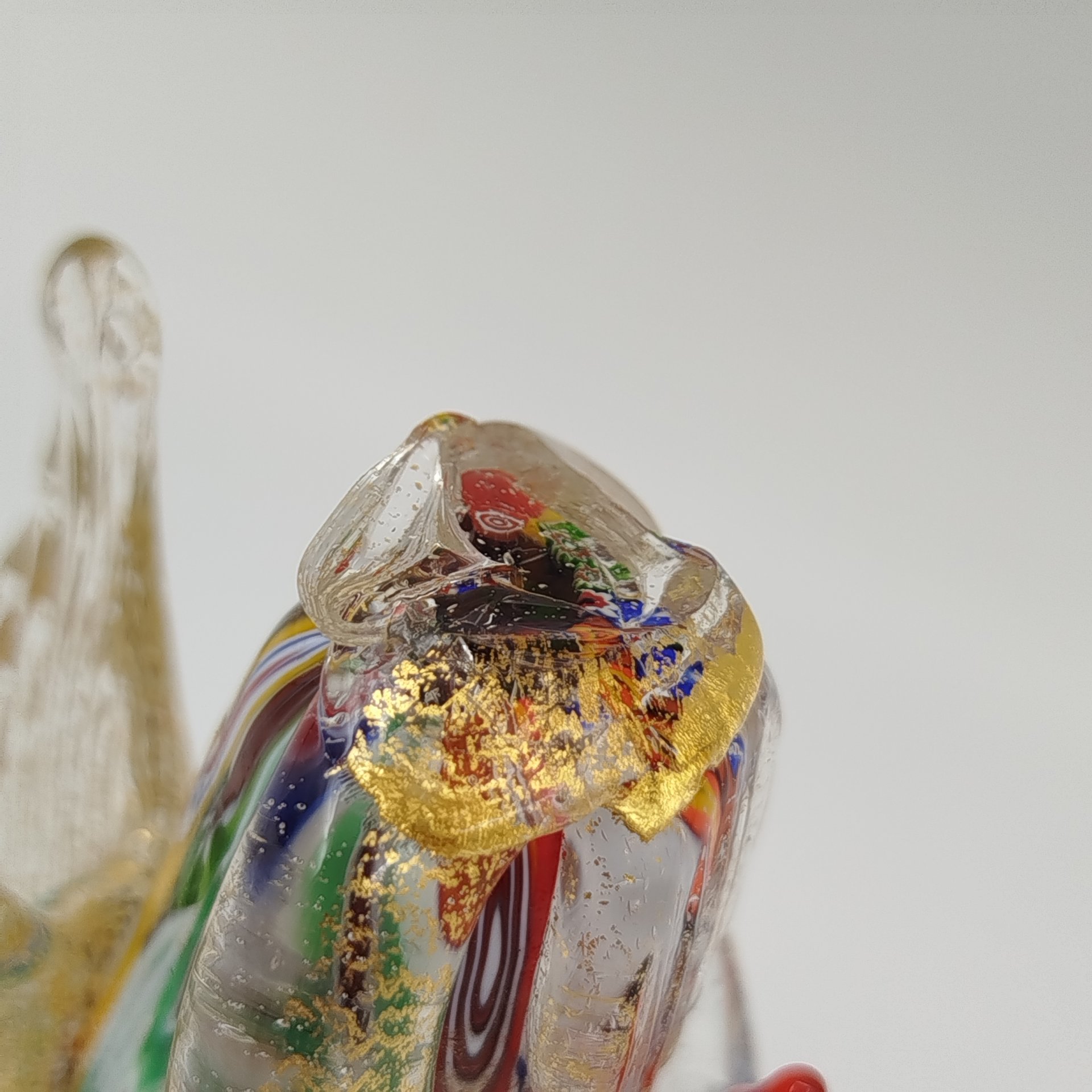 Статуэтка "Ангел со свечой", стекло, техника "millefiori" (миллефиори), сусальное золото, Murano, Италия, 1990-2020 гг.