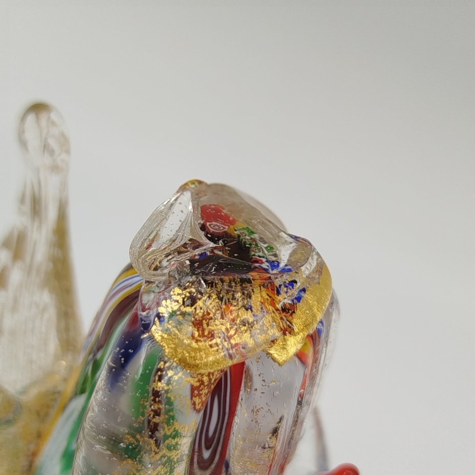 Статуэтка "Ангел со свечой", стекло, техника "millefiori" (миллефиори), сусальное золото, Murano, Италия, 1990-2020 гг.