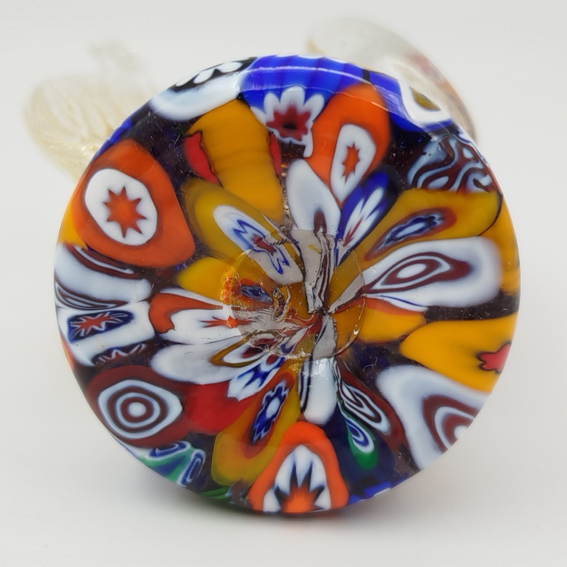 Статуэтка "Ангел со свечой", стекло, техника "millefiori" (миллефиори), сусальное золото, Murano, Италия, 1990-2020 гг.