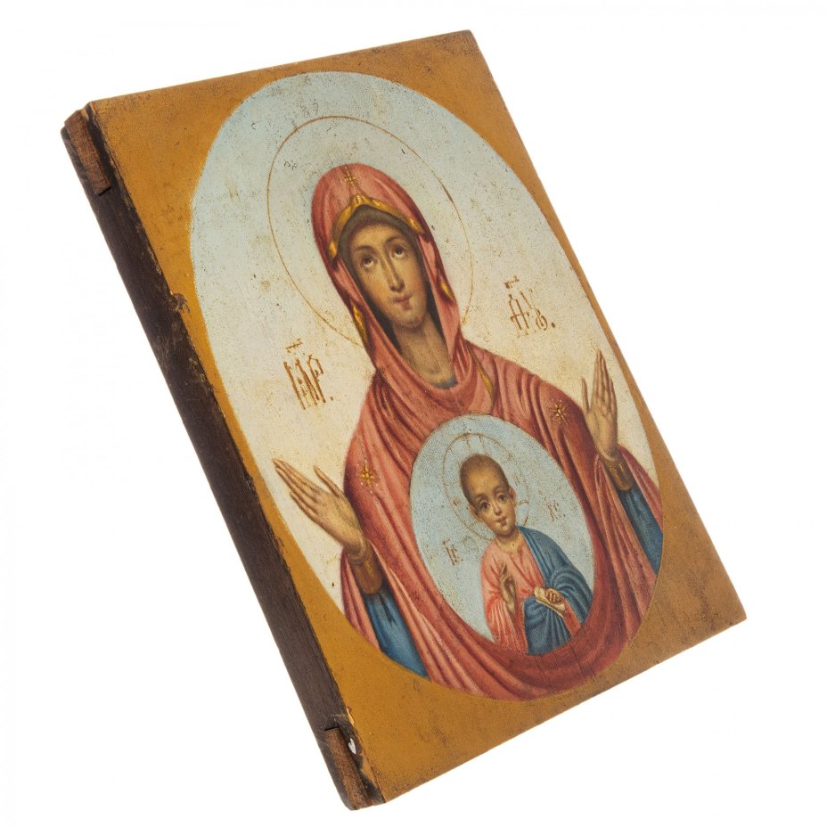 Икона Божией Матери "Знамение", дерево, темпера, Российская империя, 1890-1910 гг.