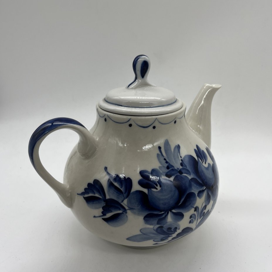 Чайник заварочный с расписным цветочным декором (крышка подбор)